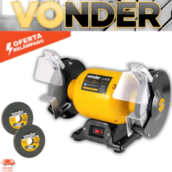 Motoesmeril De Bancada 6 Polegadas 360w 2 Rebolos Mono Para Oficina - Vonder