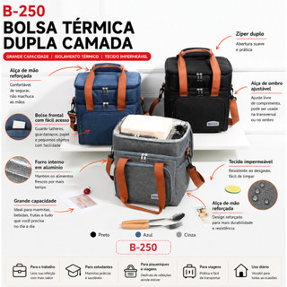 Bolsa Térmica Dupla Grande Capacidade De Alta Qualidade Adequada Para Viagens  PRAIA B250