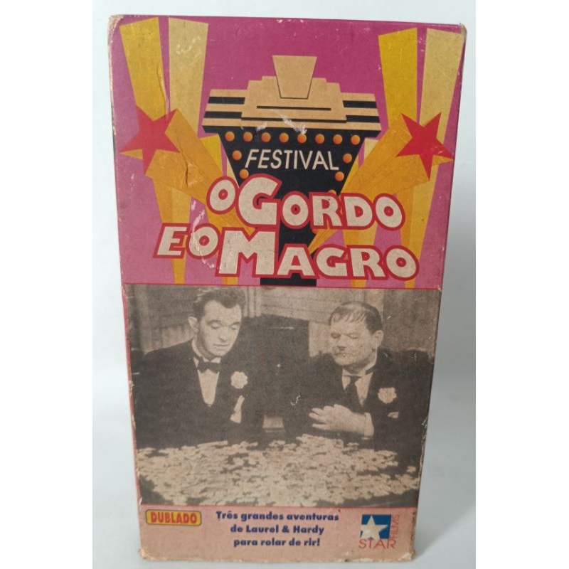 VHS Festival O Gordo e O Magro Volume 4 Dublado comédia raridade clássico colecionador