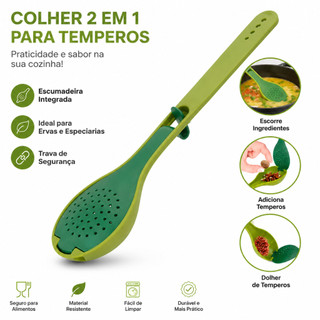 Colher Infusor Para Temperos Aço Inox Peneira Fina Ervas Especiarias Caldo Sopas Cozinhar