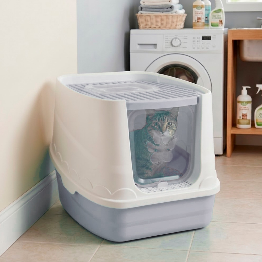 Banheiro Fechado Patinha Para Gatos