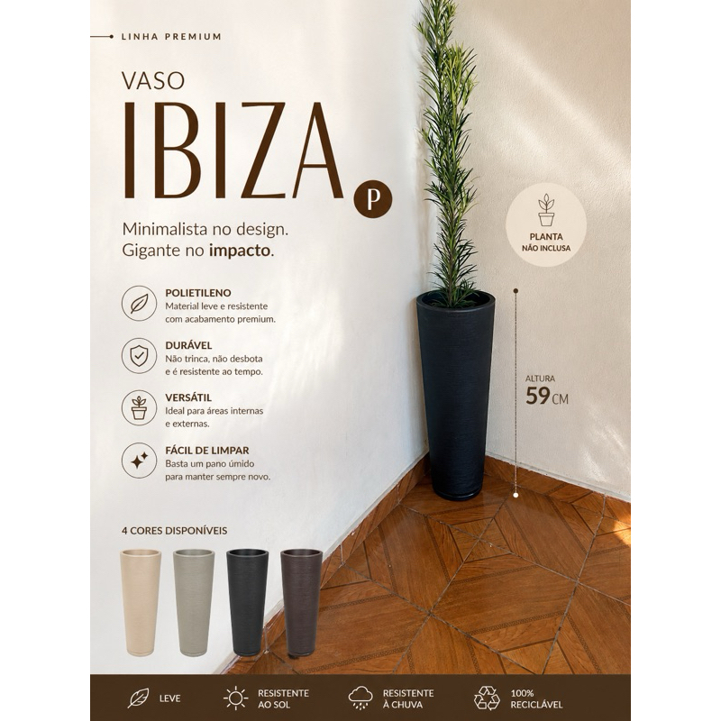 Vaso para plantas decorativo,vaso de plantas alto coluna Ibiza P vaso elegânte,vaso luxo