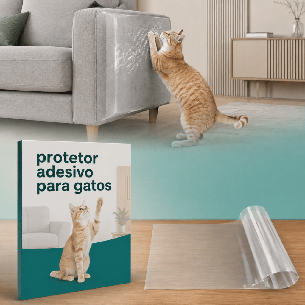 Kit 10 Adesivos Película Protetora Sofá Cama Cadeira Anti-Arranhões Tampa Móveis Gato