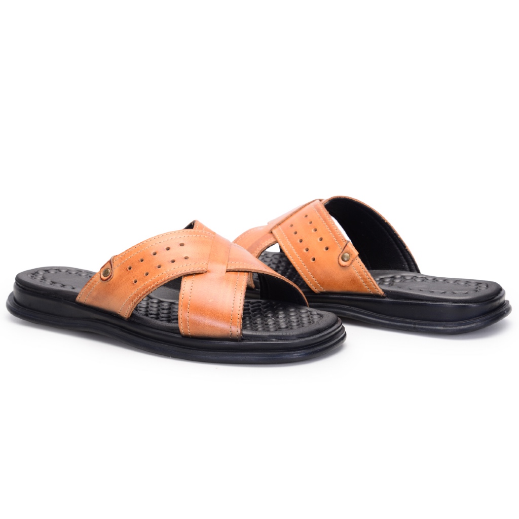 Sandália Franciscana Chinelo Masculino Ortopédico Confortável em Couro Legítimo - Casual Premium p/ o Dia a Dia