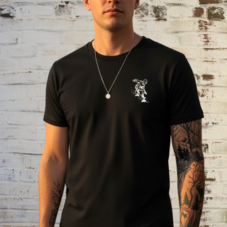 Camiseta Unissex Streetwear Estampada SKATE FUN Básica algodão Confortável Uso Diário