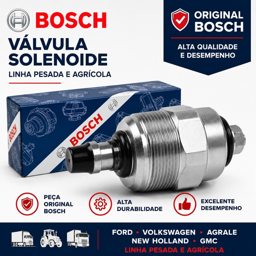 Válvula Solenoide Bosch F002D13640 Cargo F1000 Agrale Vw Original