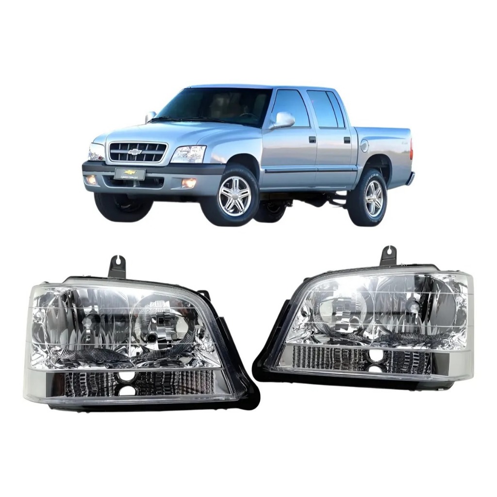Farol S10 2004 2005 2006 2007 2008 2009 2010 A 2011 Cromado