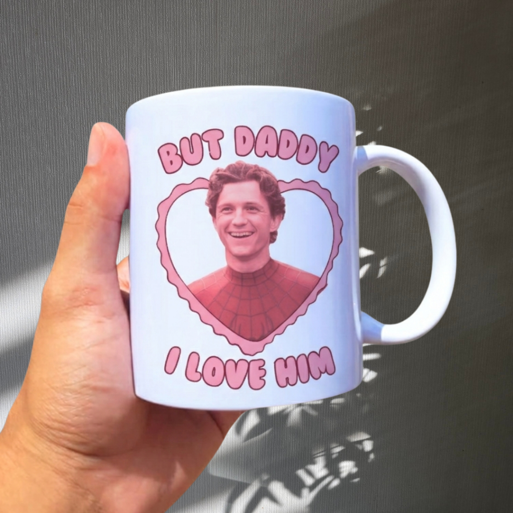 Caneca Tom Holland But Daddy I Love Him Spider-man Homem Aranha