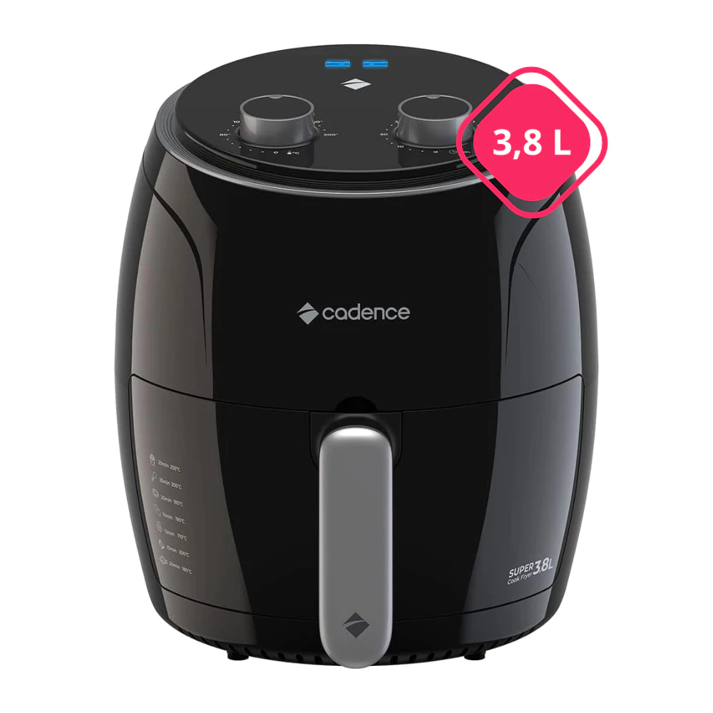 Fritadeira Cadence Air Fryer Super Cook Fryer 3,8L 1300W FRT410 - Antiaderente