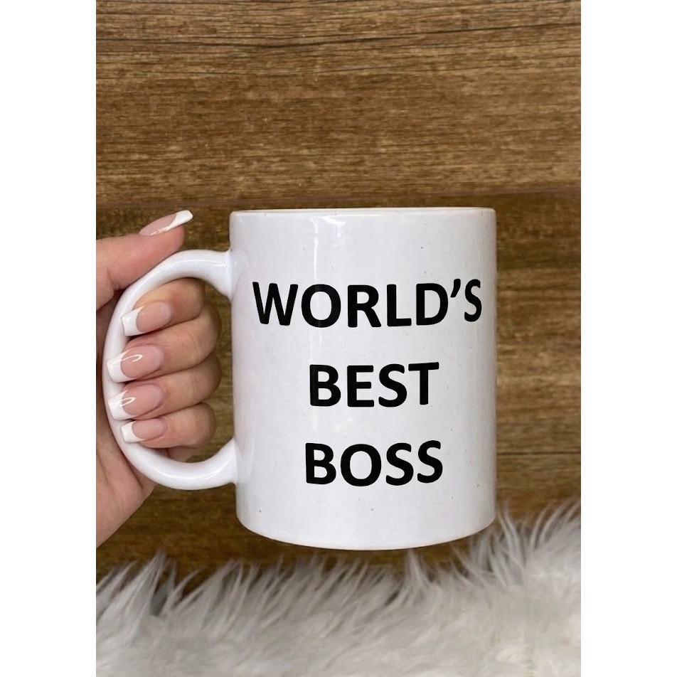 Caneca The Office Série Worlds Best Boss Personalizada Hoje Cor Branco