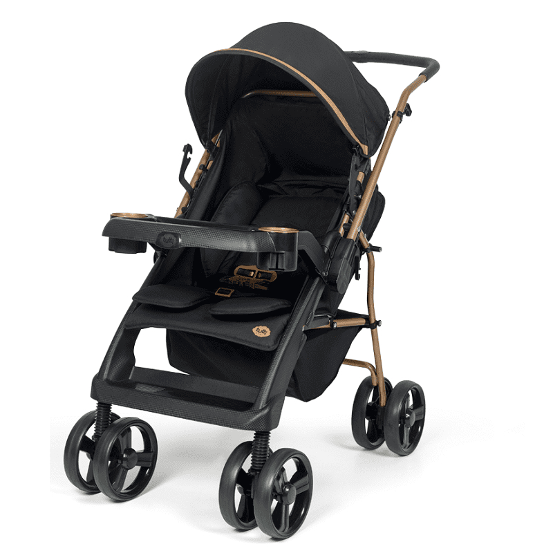 Carrinho De Bebê 0 A 15kg Bolt Preto E Dourado Tutti Baby