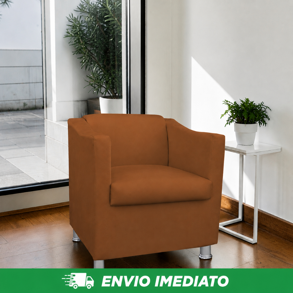 Poltrona Decorativa tillak Para Barbearia Salão De Beleza Recepção Cores Pés Cromados