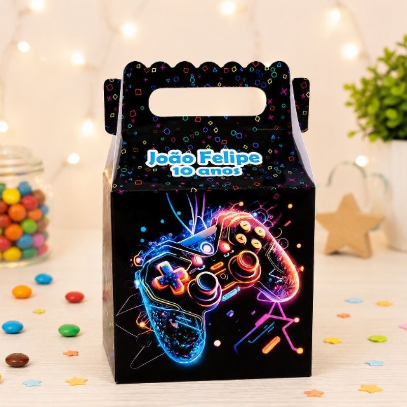 Kit Maletinha Vídeo Game P Personalizada - Lembrancinha de Festa - Aniversário - Decoração / DESMONTADO