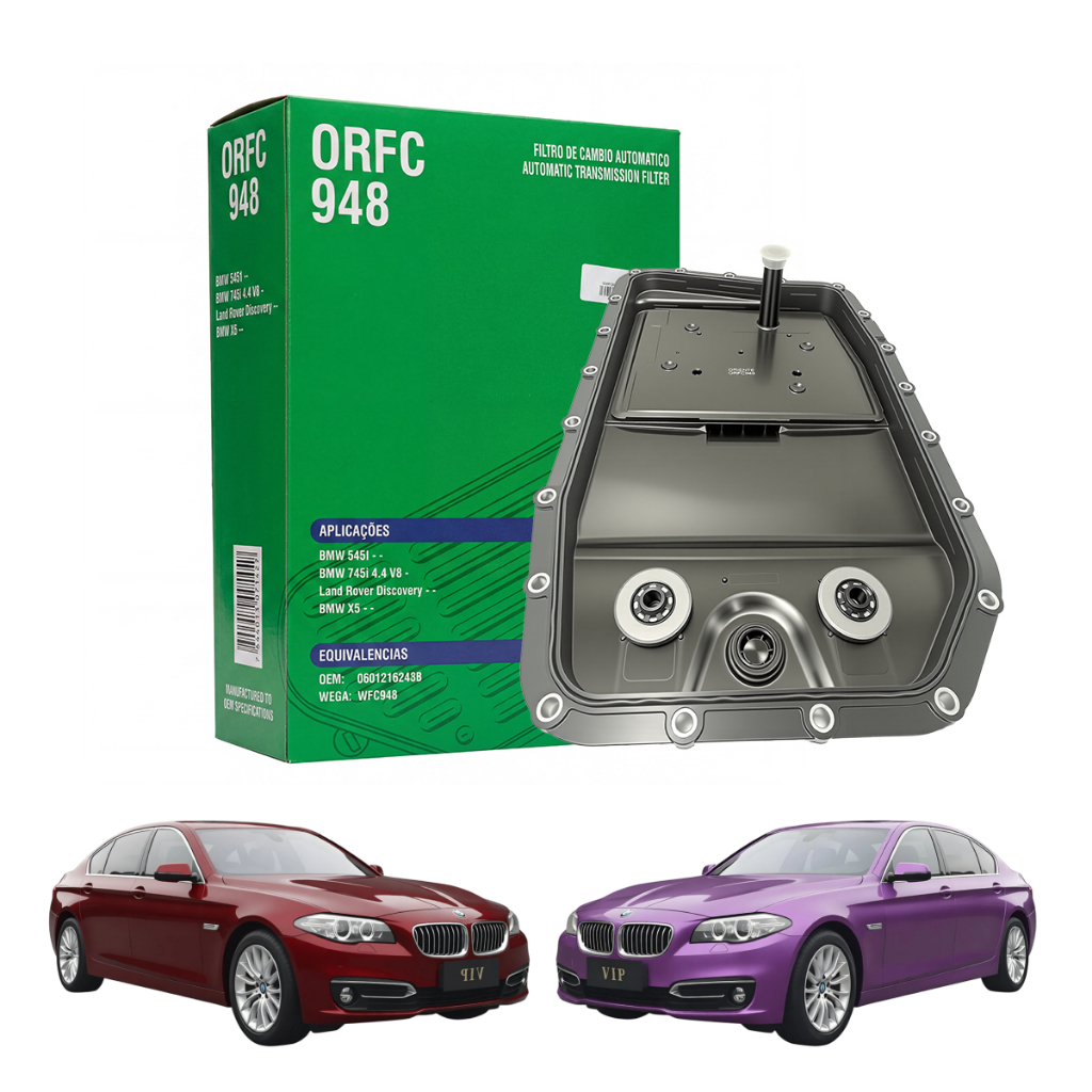 Filtro Câmbio Automático BMW 528 530 535 540 Touring Xdrive 2.0 3.0 4.0 16v 24v 32v L6 V8 Turbo Flex 1992 a 2020 Sem Jun