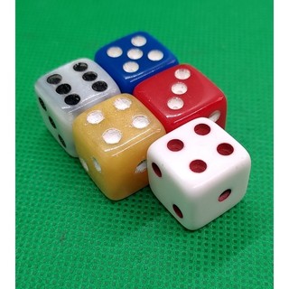 Dados Coloridos de 16 mm -  KIT COM 05 DADOS