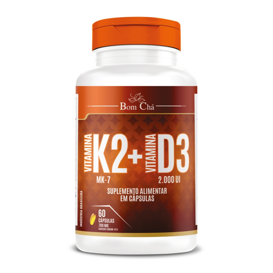 Vitamina K2 + D3 2000ui - Pote 60 Cápsulas em Softgel