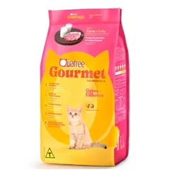Ração Quatree Gourmet Gatos Filhotes 1kg Carne e Leite