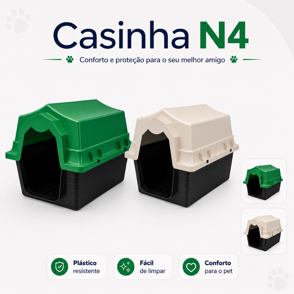 Casinha De Cachorro N4 Para Cachorro Pequeno e Médio Porte