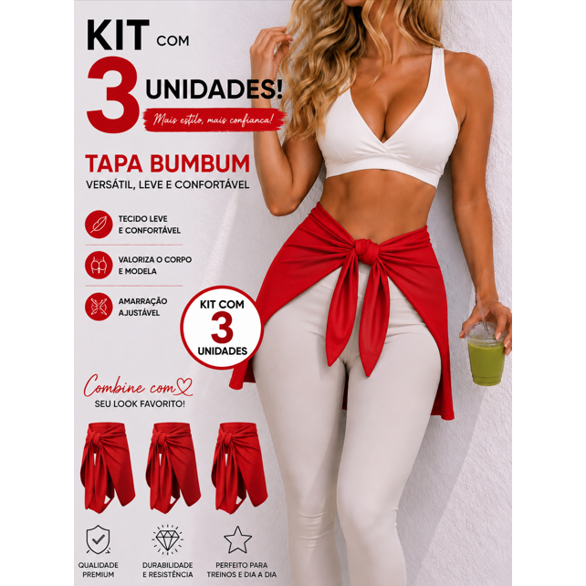 Combo com 3 Tapa Bumbum para Academia – Treine com Segurança