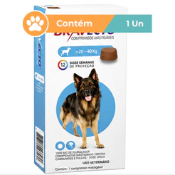 Bravecto Antipulgas Cães 20 a 40kg 1 Comprimido