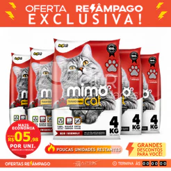 20 a 4kg areia sanitaria higienica mimocat super premium argila ecologica absorvente para gatos