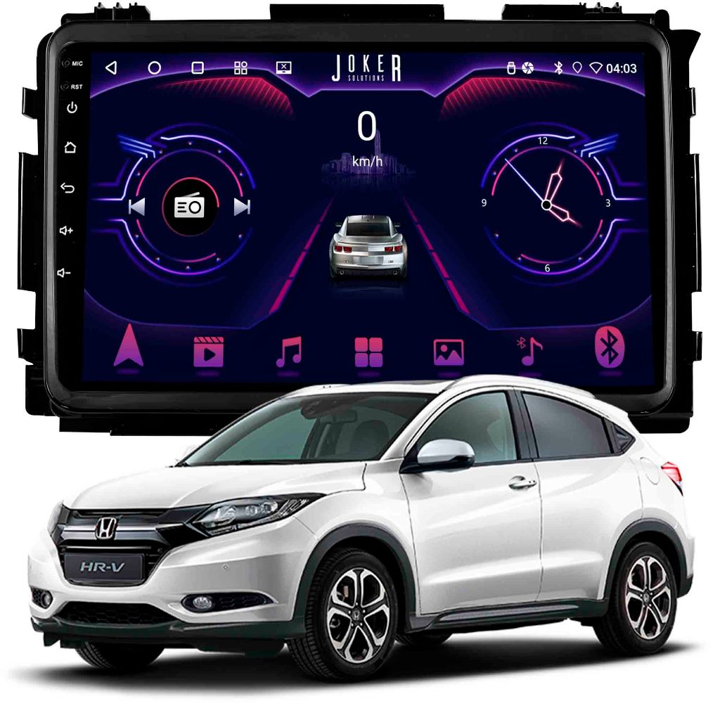 Multimídia Honda Hrv 2015 A 2022 2+64gb 9 Polegadas