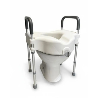 Assento Elevado Sanitário Com Barra de Apoio Ajustável Praticidade e Segurança