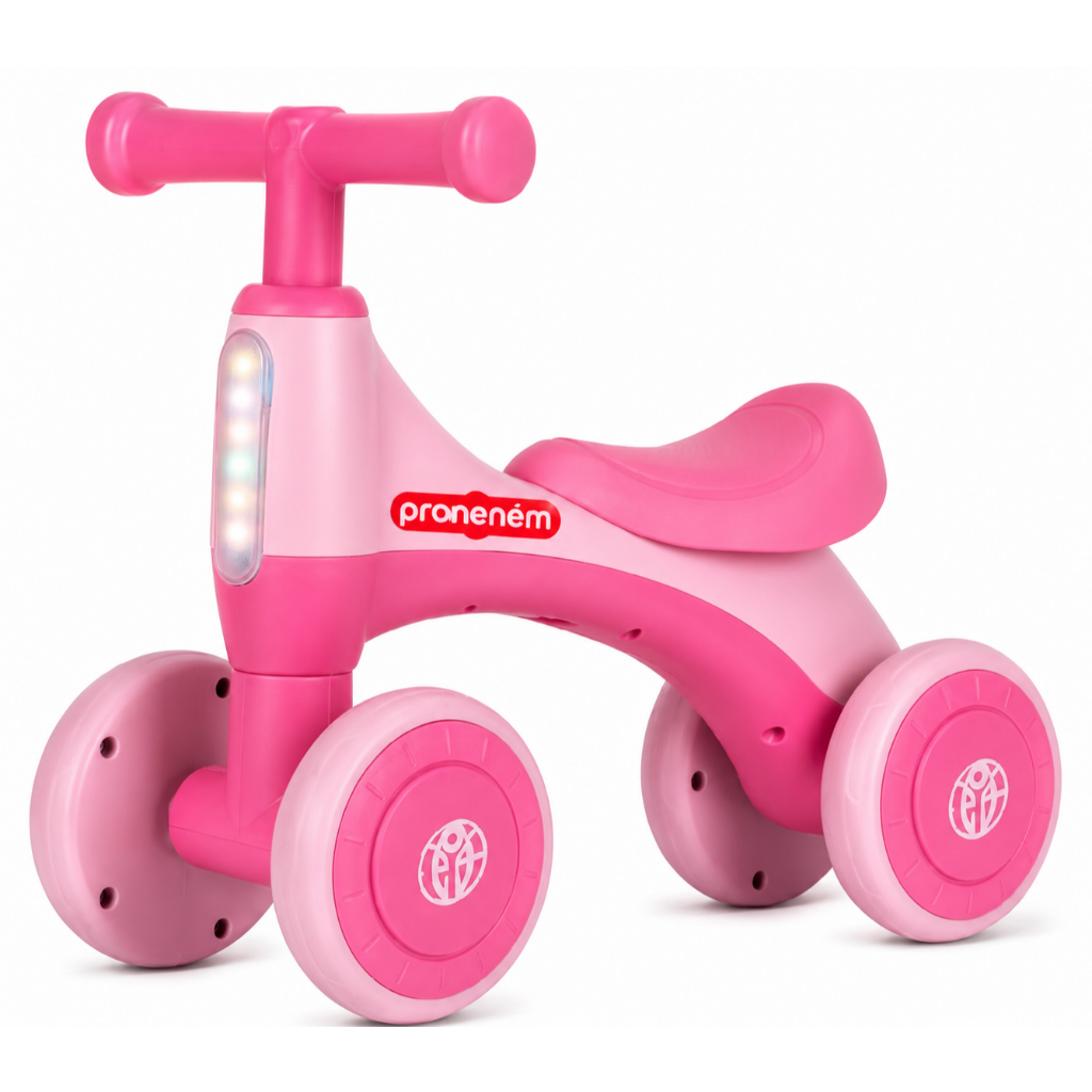 Bicicleta De Equilíbrio Infantil 4 Rodas Rodas Smart Com Luzes E Música
