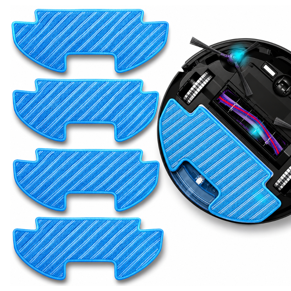 Kit 4 panos Mop Refil para Robô aspirador samsung Powerbot-e Vr5000rm Reposição 