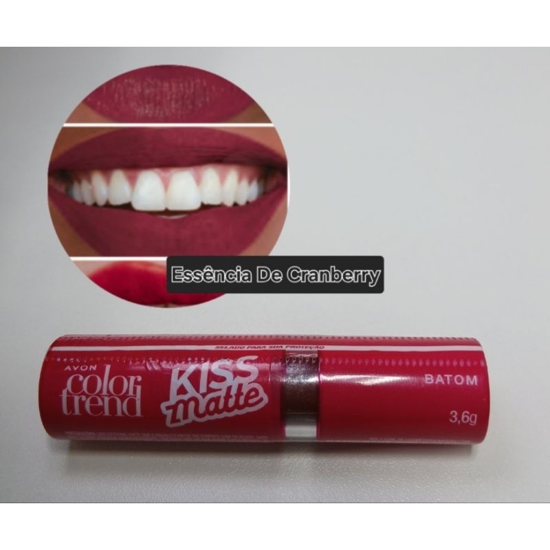 Batom Matte Cor Essencia de Granberry Validade 11/28 Avon Color Tend 3,6g