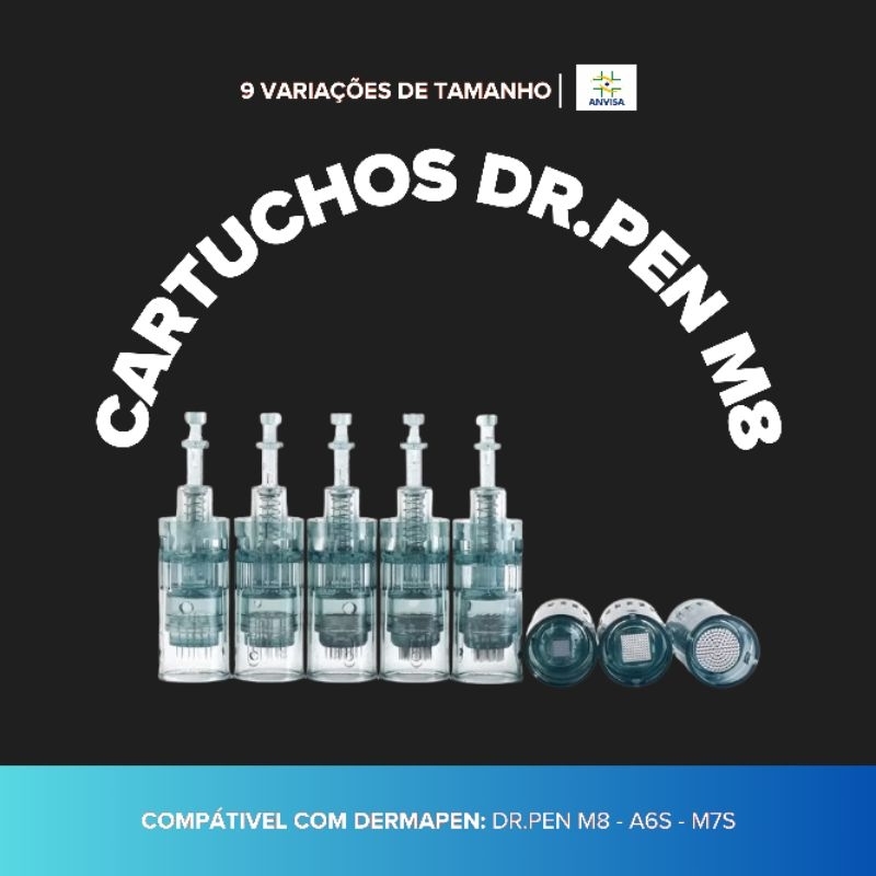 KIT Cartuchos Microagulhas Dermapen Dr.Pen M8, M7S, A6S