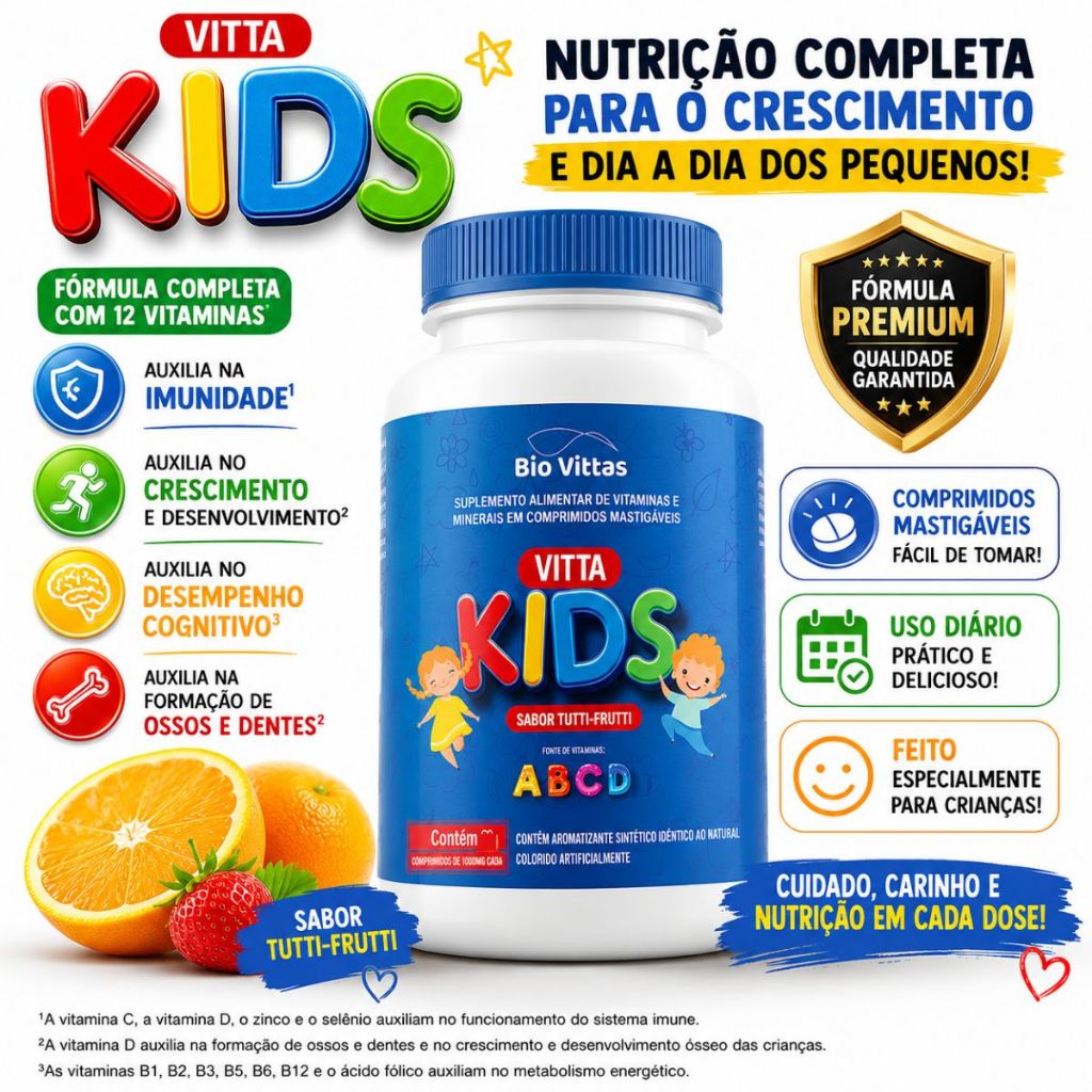 Multivitamínico Mastigável Completo Bio Vittas