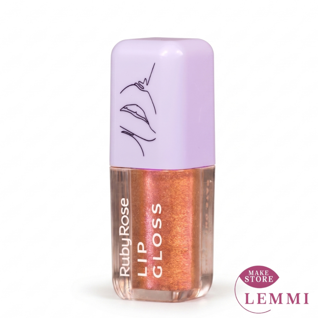 Gloss Labial Ruby Rose Com Brilho