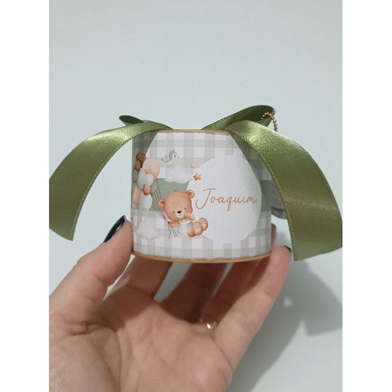 Kit Tubolata Personalizada 5x6 | Lembrancinha Xadrez Verde Festa Infantil, Chá de Bebê e Maternidade | Diversos Temas