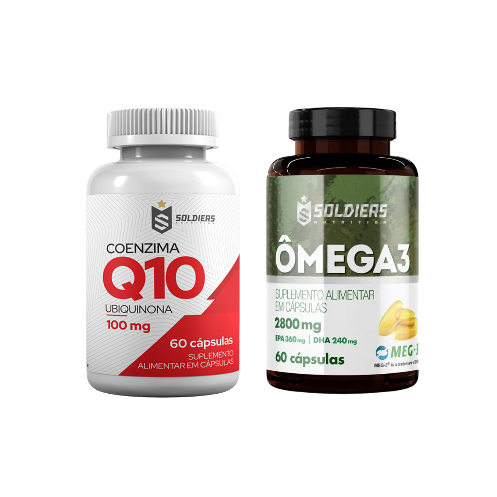 Kit: Coenzima Q10 + Ômega 3 Soldiers 60 caps - Soldiers Nutrition