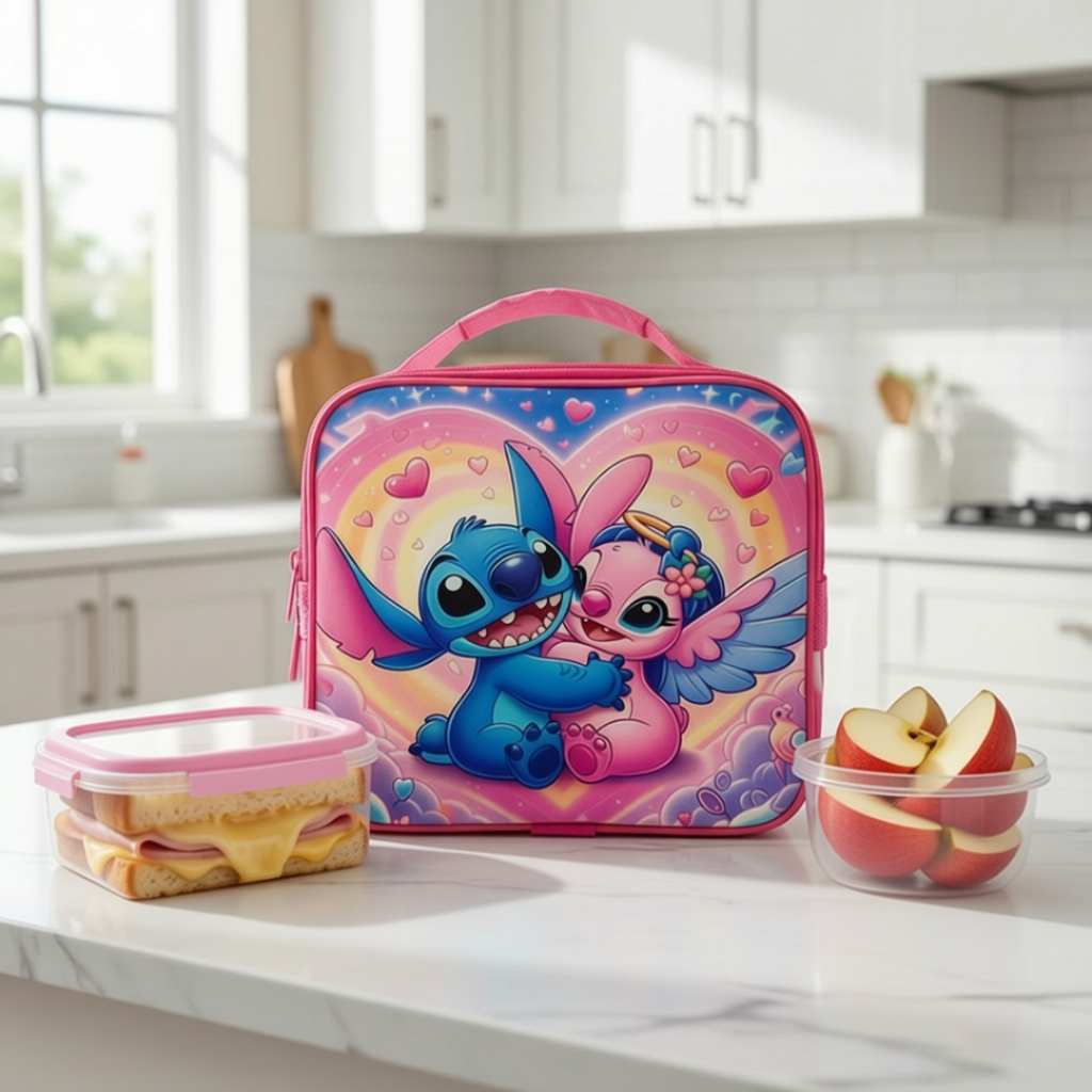Lancheira Térmica Infantil Feminina Stitch Minnie Barbie Patrulha