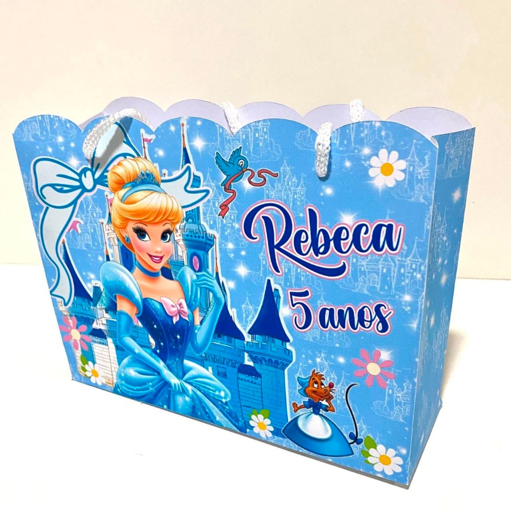 Sacolinha CINDERELA Personalizada | Lembrancinha | Mimos | Aniversário