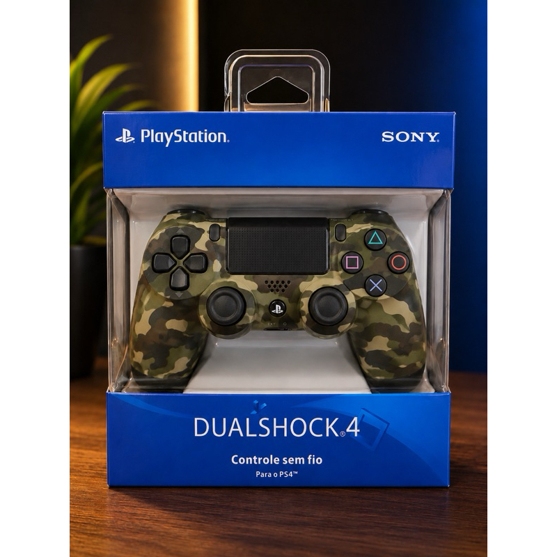 Controle PS4 DualShock 4 Camuflado Sem Fio Bluetooth Joystick Compatível
