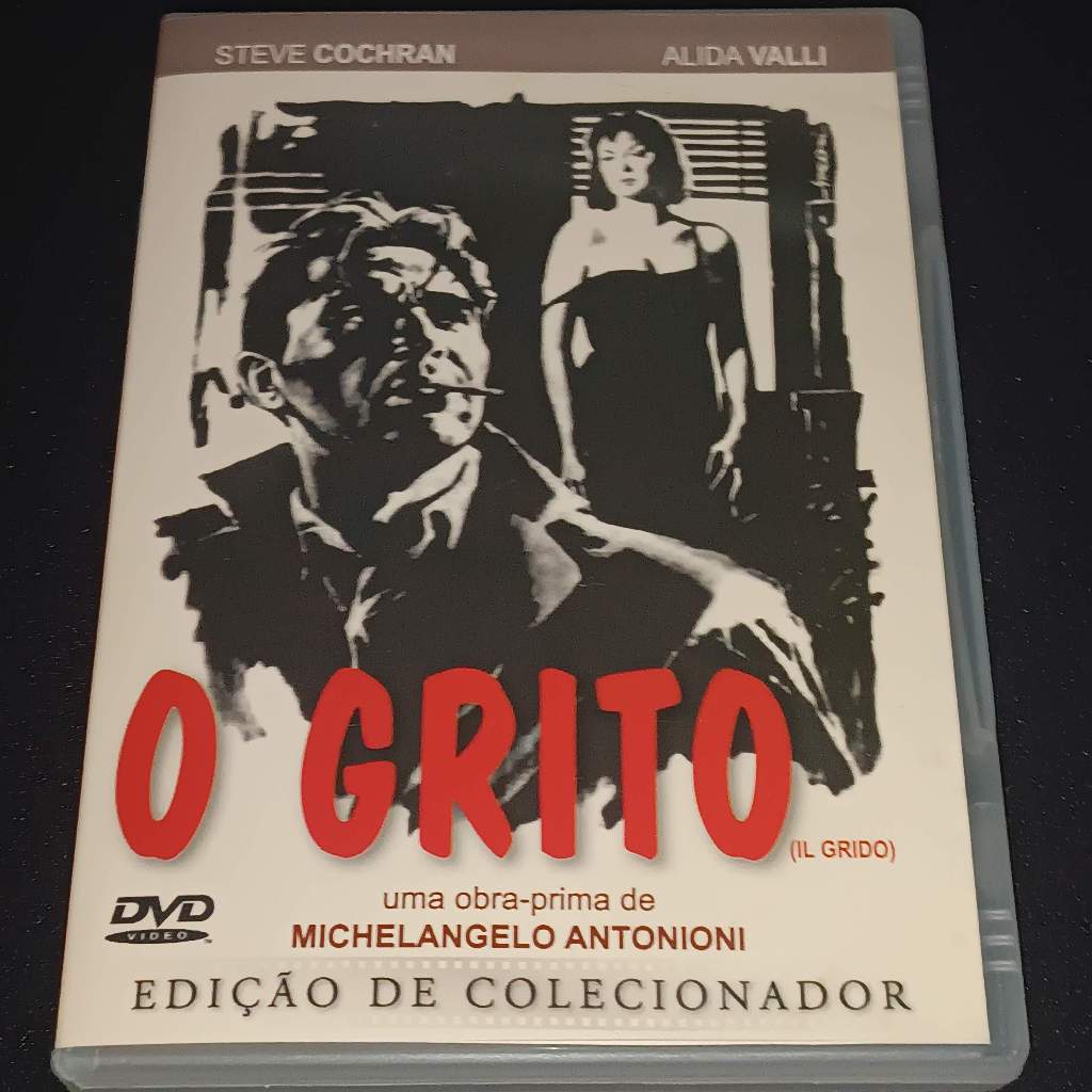 DVD O Grito (Il Grido) Steve Cochran Alida Valli - 1957 Edição de Colecionador Nacional Versátil Direção Michelangelo An