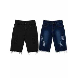 Kit 2 Bermuda Jeans Masculina Rasgada Shorts Desfiado Envio Hoje