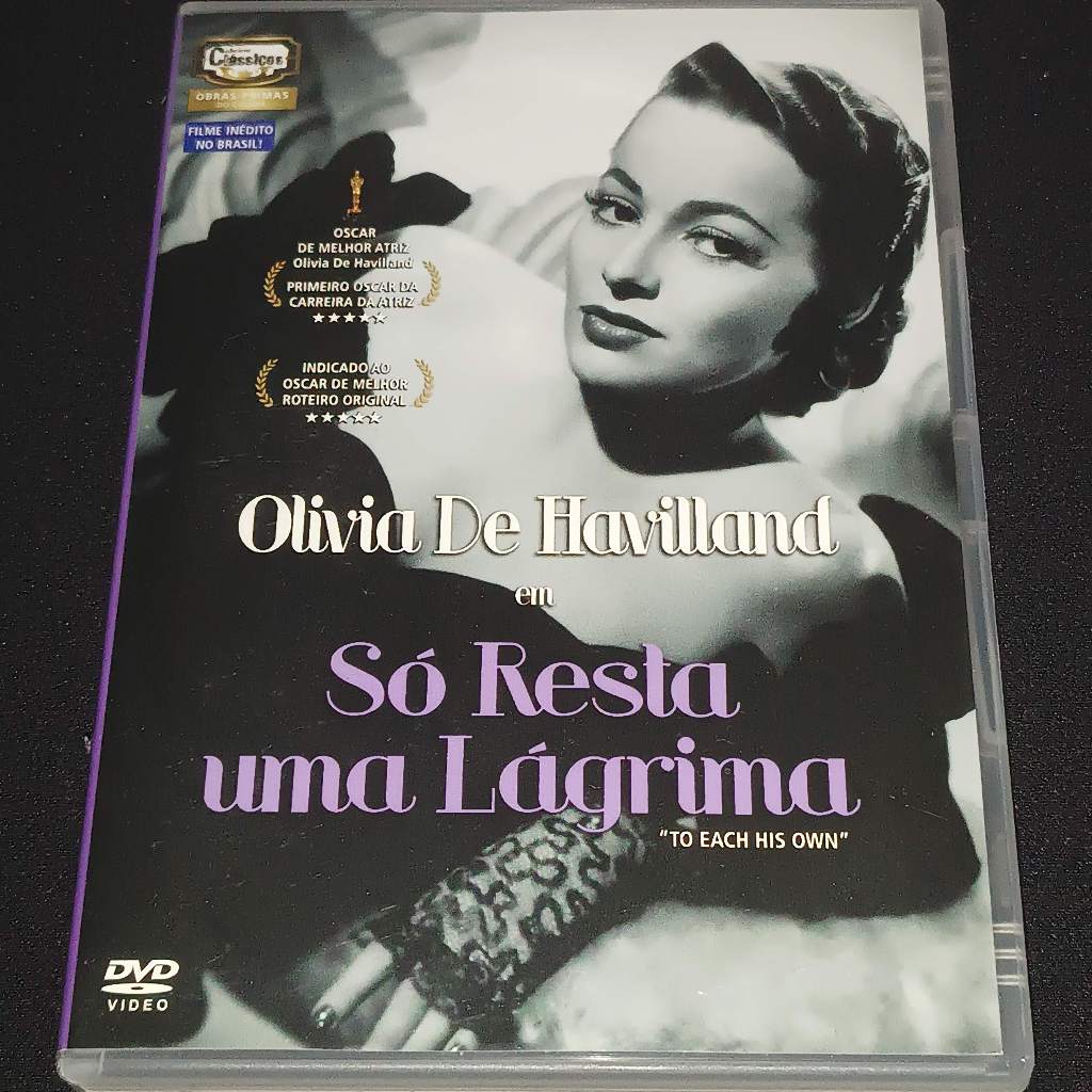 DVD Só Resta uma Lágrima - Olivia De Havilland - Vencedor do Oscar 1946 - Clássico Obras-Primas do Cinema Nacional