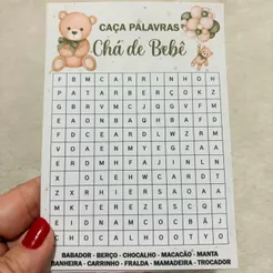 Caça Palavras Chá de Bebê
