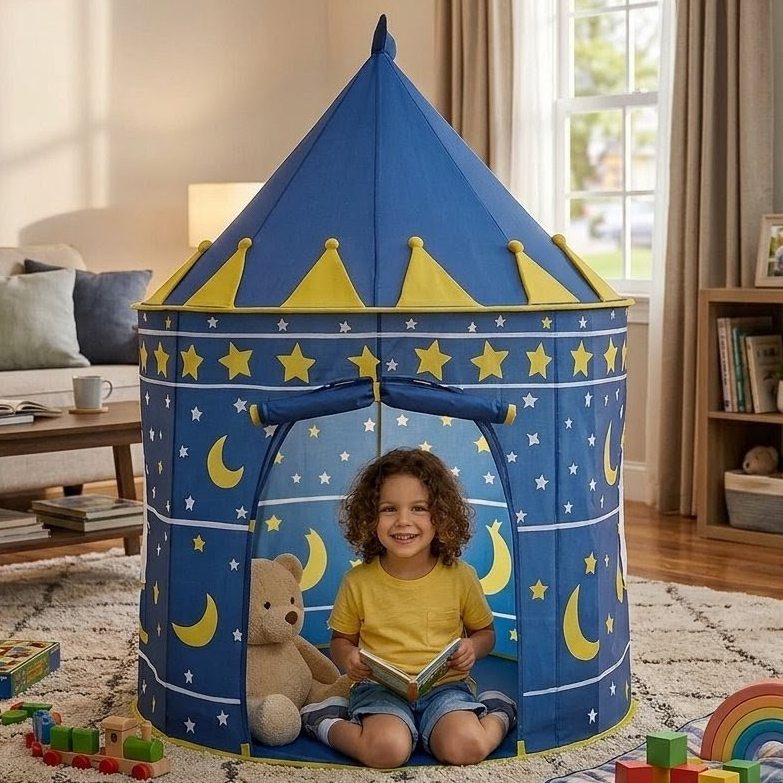 🏰 Barraca Infantil Castelo Príncipe Princesa Toca Cabana Dobrável gigante brinquedo Menino Menina