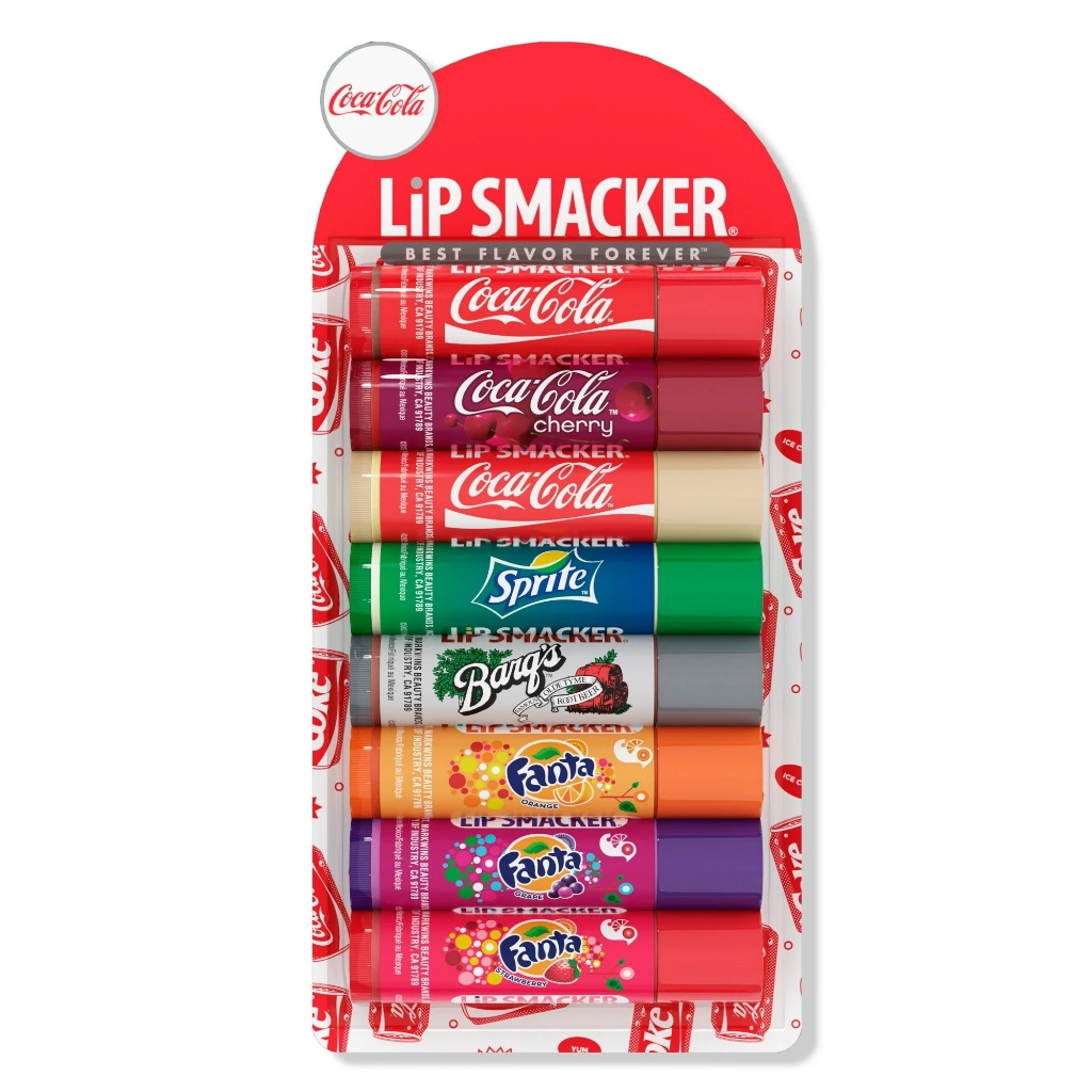 LIP SMACKER COCA COLA KIT COM 8 LIP BALMS IMPORTADO EUA