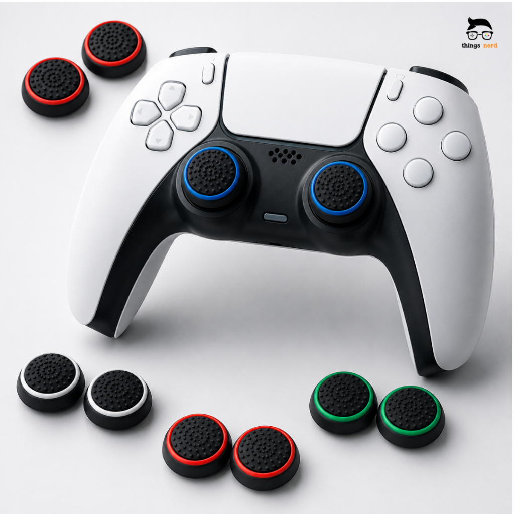 Kit 4 Pares 8 Un Grip Silicone Compatível Xbox One PS5 Xbox 360 Ps4 Wii Controle Protetor Analógico