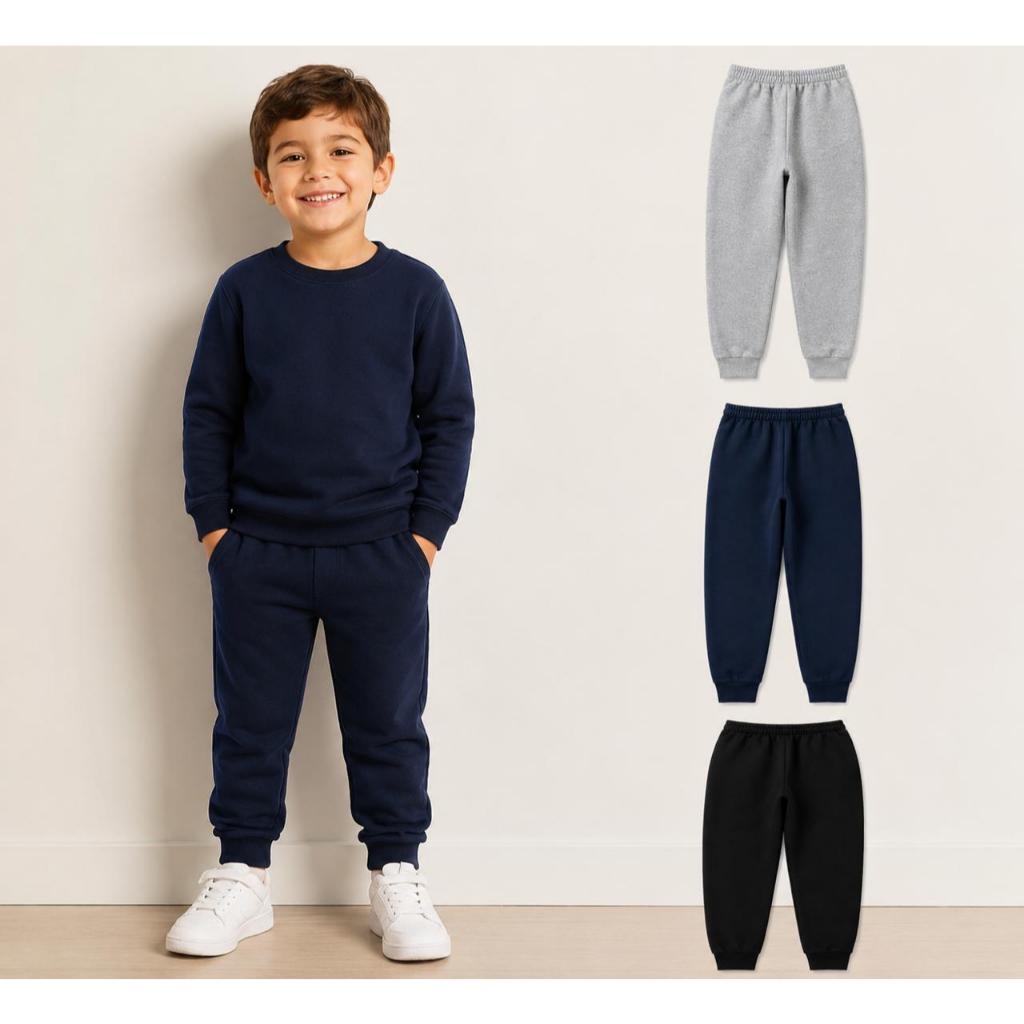 Kit 3 calças moletom flanelado masculino ou feminino tamanhos 1/2/3/4/6/8