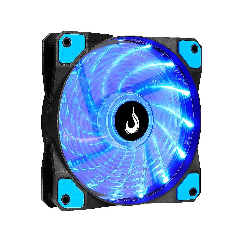 Ventoinha Rise Mode Wind W1 120mm LED Azul Preto - RM-WN-01-BB