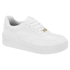 Tênis Casual Confortável Original Vizzano Branco Plataforma Dia a Dia Moda