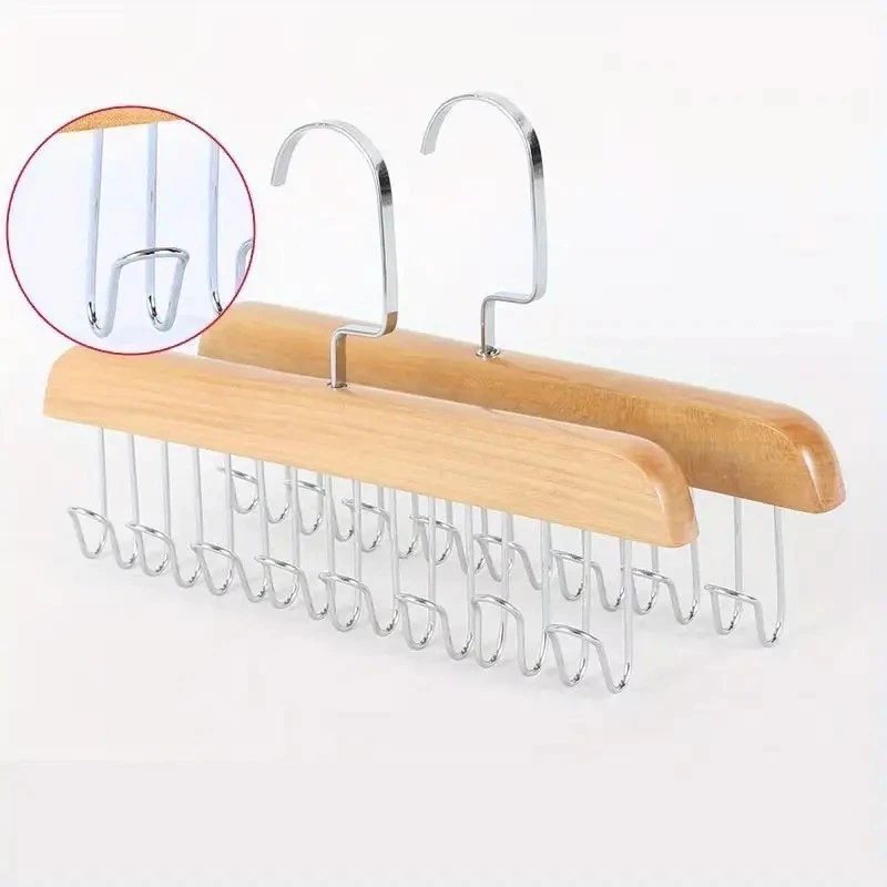 ANA1108 Cabide de Aço Inox 8 Ganchos Multi-uso Para Organizar Cintos Gravatas Cachecóis Sutiãs 28cm · foto 2