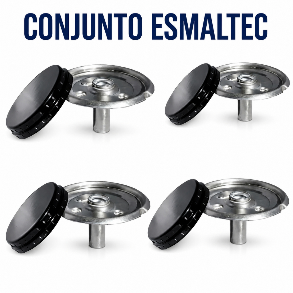 Espalhador e Queimador Fogão Esmaltec Veneza Tampinhas 4 Bocas